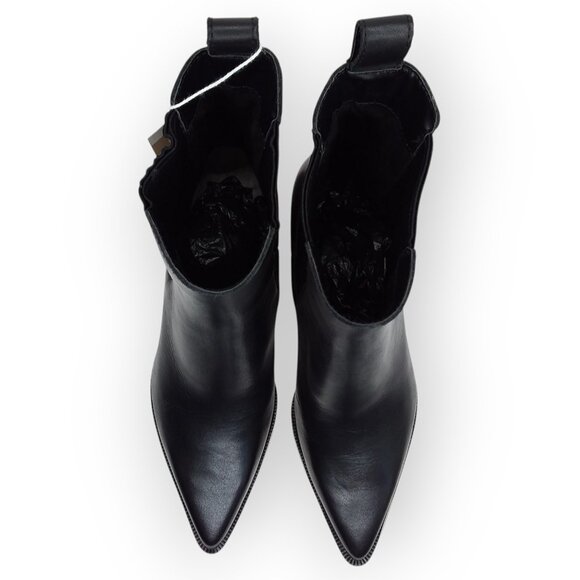 Dolce Vita Shadie H2O Bootie Black Leather Size 7 Pointed Toe Western Boho NWT - Picture 2 of 13